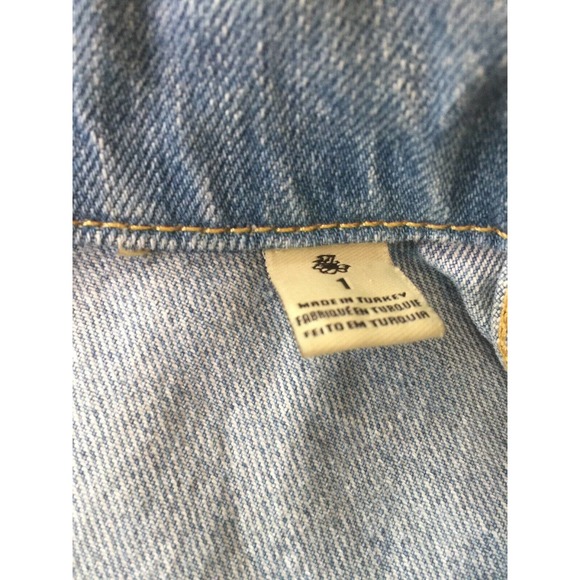 Maison Scotch Denim Jacket Ombre Crop Zip Blue 1 S - Picture 9 of 10